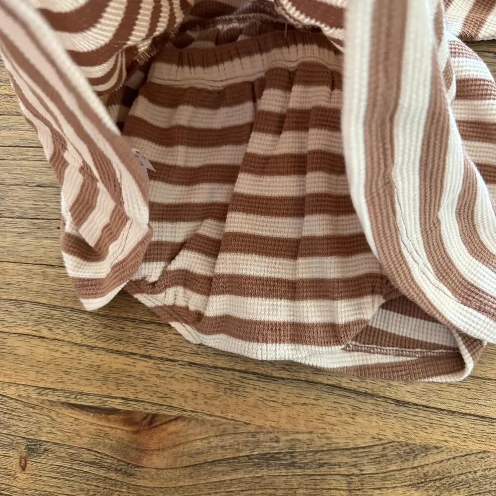 Quincy Mae Darla Harvest Stripe Dress + Bloomers - Size 3-6 months